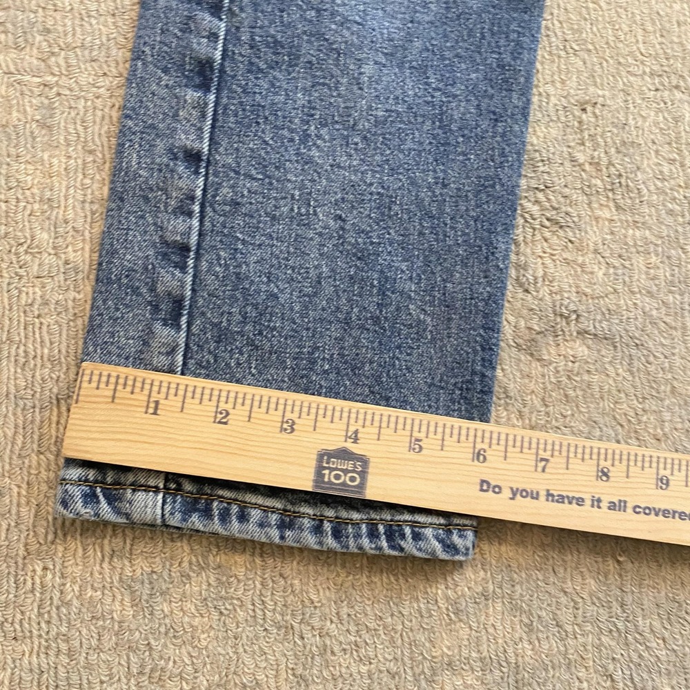 Levis 502 Jeans Mens 30x30 Blue Medium Wash Regular Taper Stretch Denim Pants - Picture 6 of 14